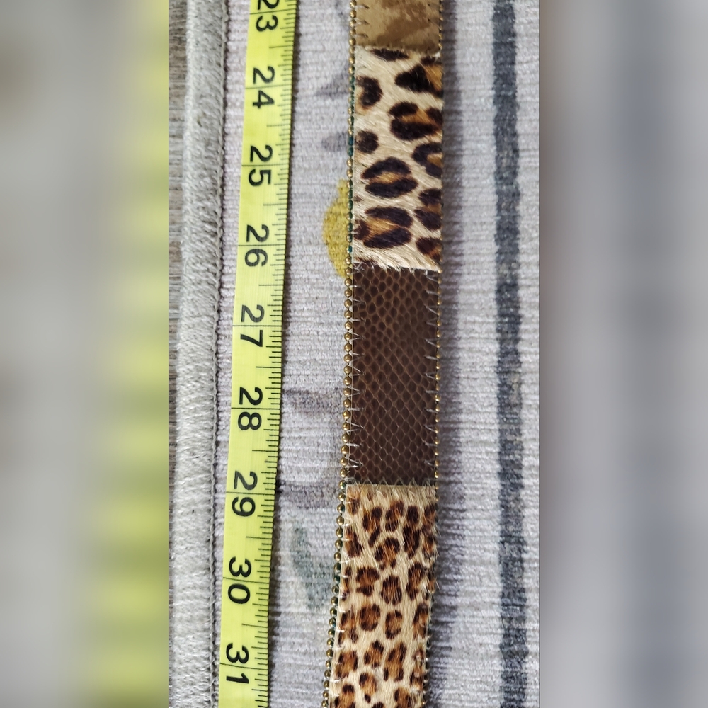 Elite Fresno California Leopard Print and Gold Women's Belt⚜️🤎⚜️Medium - Picture 2 of 8